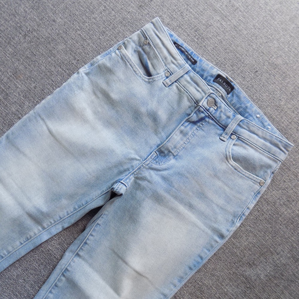 Talbots Straight Leg Crop Jean Womens 6P Light Blue Good Denim High Rise